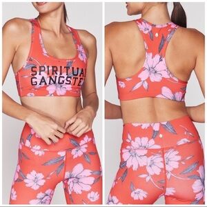 Spiritual Gangster Red Floral Warrior Top